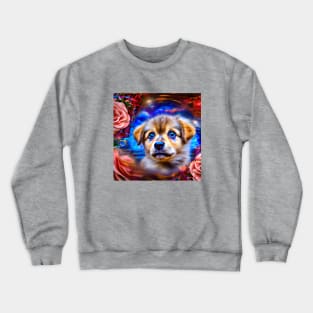 Blue-eyed Cute Puppy Crewneck Sweatshirt